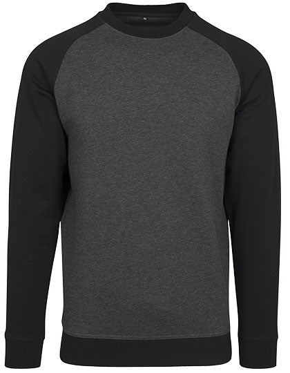 Raglan Crewneck in Charcoal (Heather), Größe L