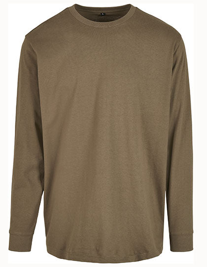Long Sleeve Tee With Cuffrib in Olive, Größe XXL