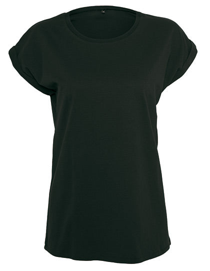 Ladies´ Organic Extended Shoulder Tee in Black, Größe 5XL