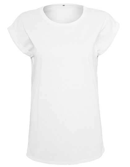 Ladies´ Organic Extended Shoulder Tee in White, Größe 5XL