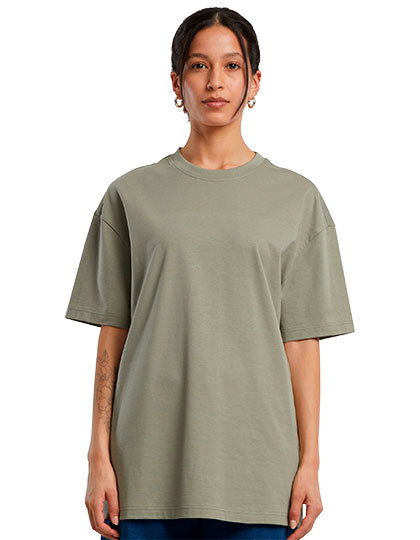 Ladies´ Oversized Boyfriend Tee in Pale Olive, Größe 5XL