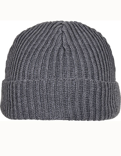 Recycled Yarn Fisherman Beanie in Asphalt, Größe One Size