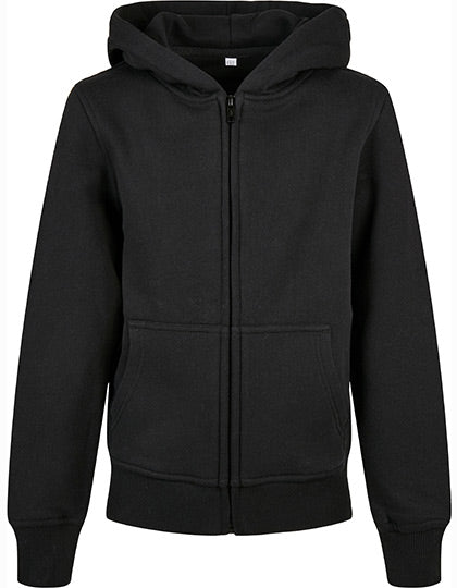 Kids´ Organic Basic Zip Hoody in Black, Größe 158/164