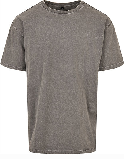 Acid Washed Heavy Oversize Tee in Dark Khaki, Größe 5XL