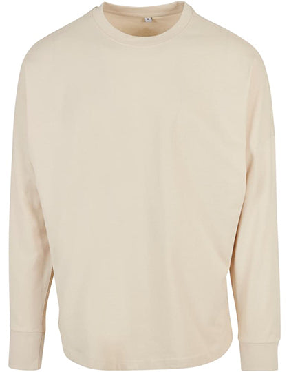 Oversized Cut On Sleeve Longsleeve in Sand, Größe 5XL