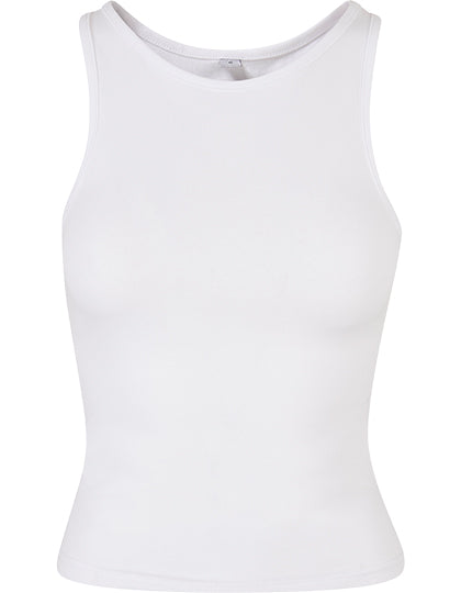 Ladies Racer Back Top in White, Größe 5XL