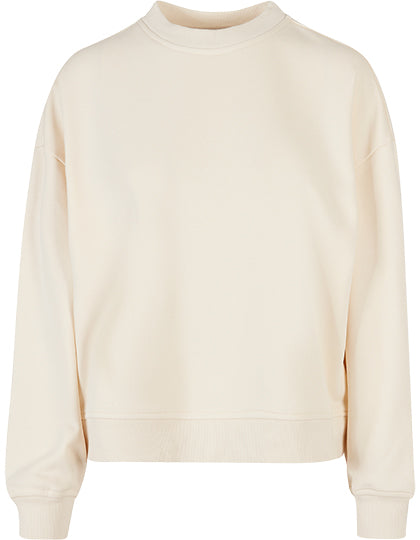 Ladies Oversized Crewneck Sweatshirt in White Sand, Größe 5XL