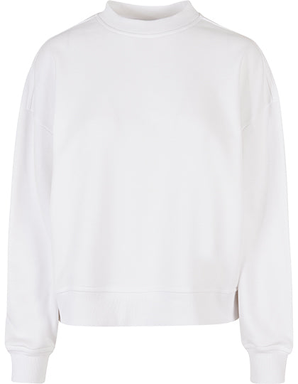 Ladies Oversized Crewneck Sweatshirt in White, Größe 5XL