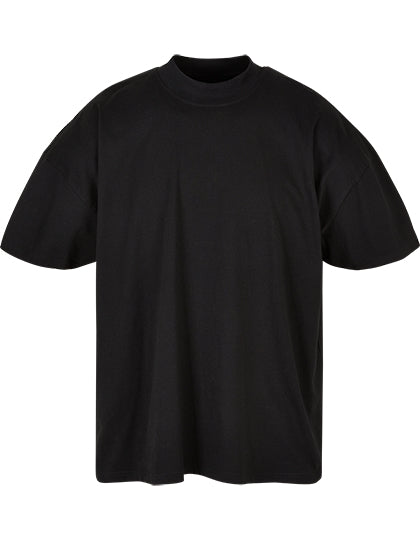Men´s Oversized Mock Neck Tee in Black, Größe 5XL