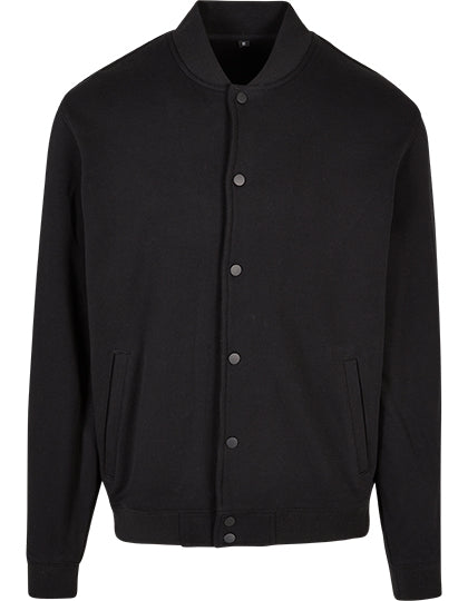 Men´s Heavy Tonal College Jacket in Black, Größe 5XL