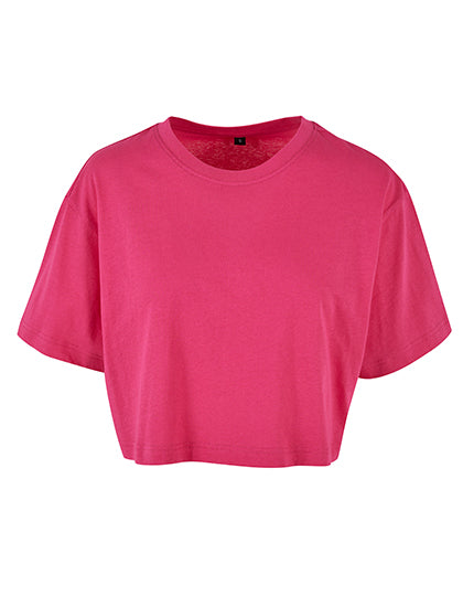 Ladies Short Oversized Tee in Hibiskus Pink, Größe 5XL