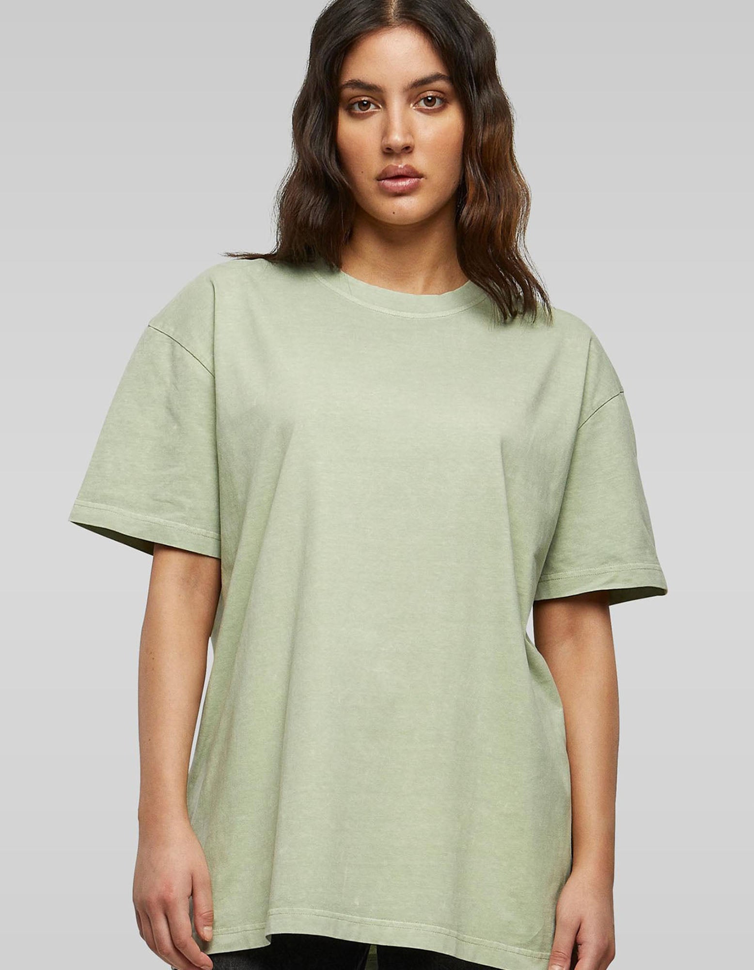 Ladies Oversized Acid Wash Tee