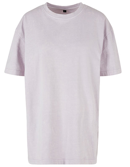 Ladies Oversized Acid Wash Tee in Soft Lilac, Größe 5XL