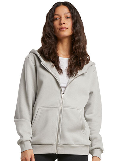 Ladies Fluffy Zip Hoody in Light Asphalt, Größe 5XL