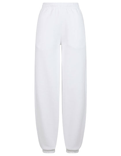 Ladies Fluffy Sweatpants in White, Größe 5XL