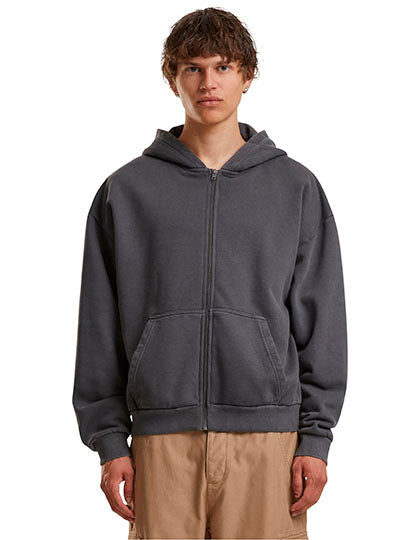 Vintage Heavy Zip Hoodie in Magnet, Größe 5XL