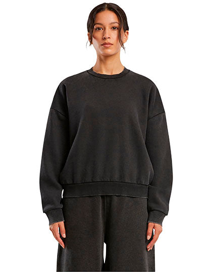 Ladies Vintage Heavy Crewneck in Black, Größe 5XL