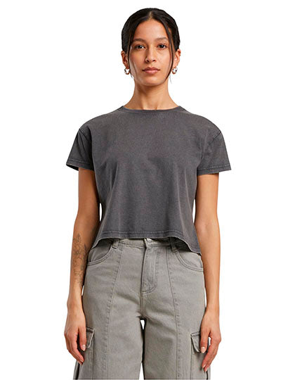 Ladies Vintage Cropped Tee in Magnet, Größe 5XL