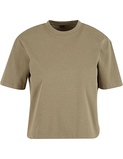 Sorona® Ladies Regular Boxy Tee in Pale Olive, Größe 5XL
