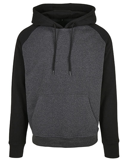 Basic Raglan Hoody in Charcoal, Größe 5XL