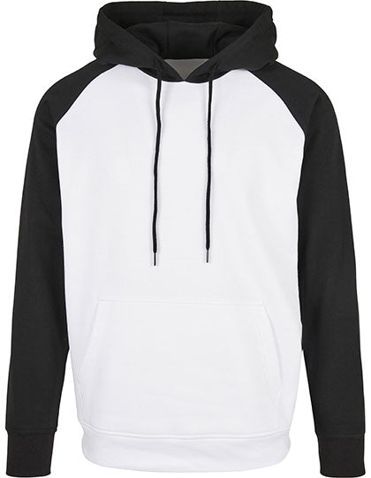 Basic Raglan Hoody in White, Größe XXL