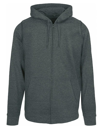 Basic Zip Hoody in Charcoal, Größe 5XL