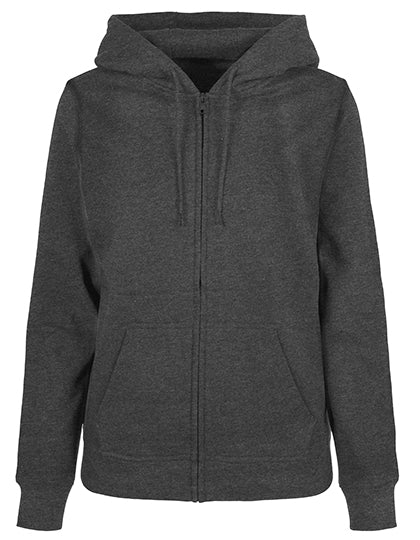 Ladies Basic Zip Hoody in Charcoal, Größe 5XL