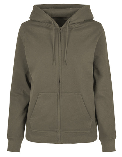 Ladies Basic Zip Hoody in Olive, Größe 5XL