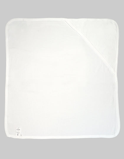 Baby Hooded Blanket in White, Größe 80 x 80 cm