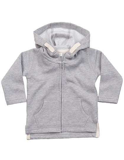 Baby Zipped Hoodie in Heather Grey Melange, Größe 4-5 years