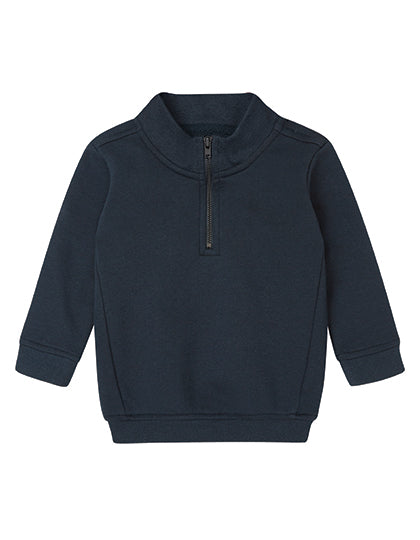 Baby Quarter Zip Sweat in Navy, Größe 18-24 months