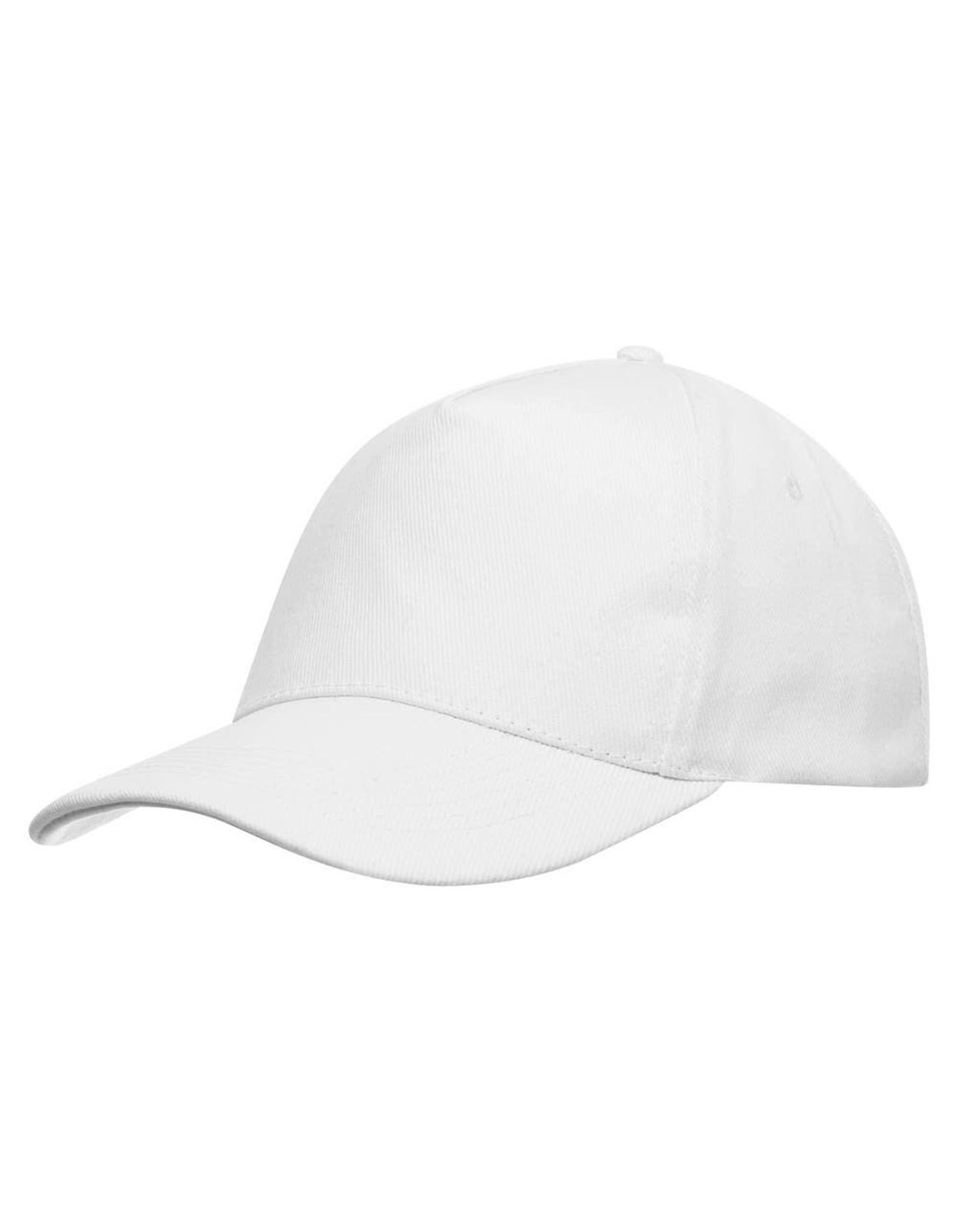 5-Panel Baseball Cap in White, Größe One Size