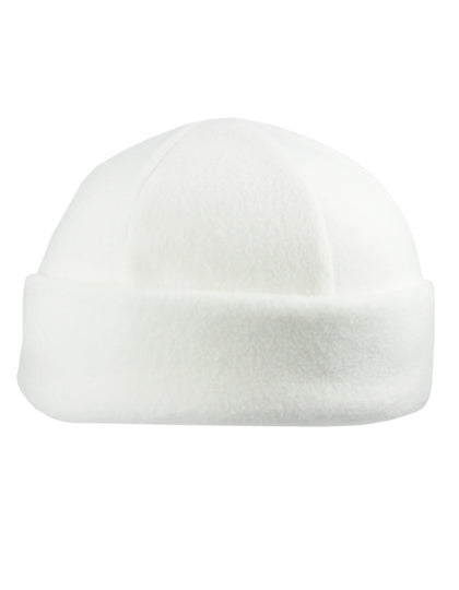 Fleece Winter Hat in White, Größe One Size