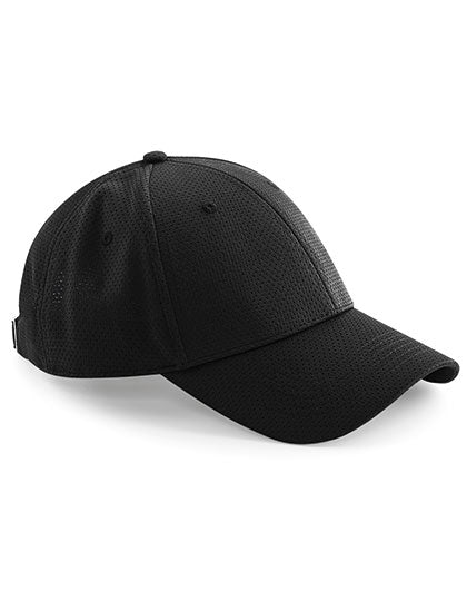 Air Mesh 6 Panel Cap in Black, Größe One Size