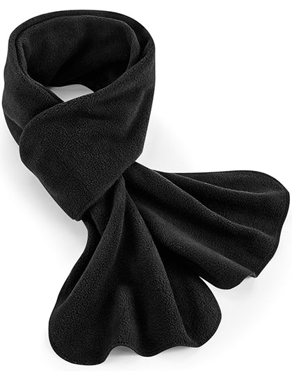 Recycled Fleece Scarf in Black, Größe 170 x 25 cm
