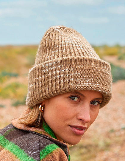 Chunky Knitted Patch Beanie