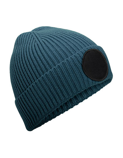 Circular Fashion Patch Beanie in Airforce Blue, Größe One Size