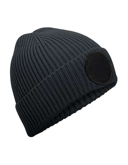 Circular Fashion Patch Beanie in Graphite Grey, Größe One Size