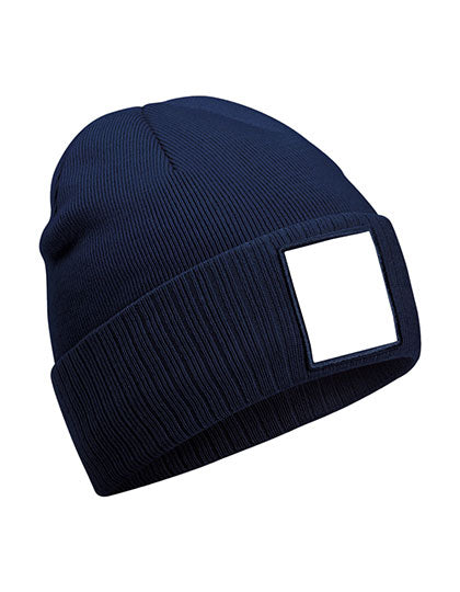Appliqué Patch Beanie in Oxford Navy, Größe One Size