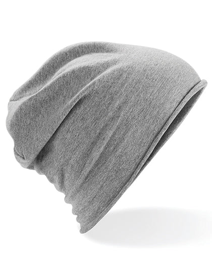 Jersey Beanie in Heather Grey, Größe One Size