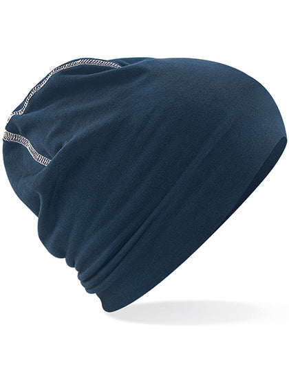 Hemsedal Cotton Beanie in French Navy/White, Größe One Size