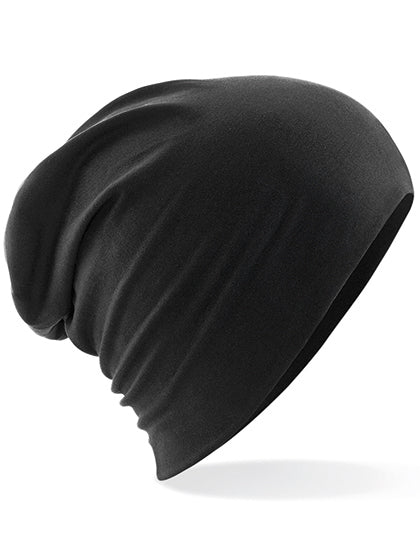 Hemsedal Cotton Slouch Beanie in Black, Größe One Size