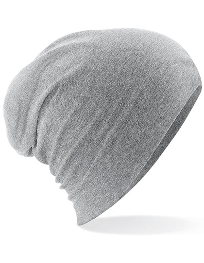 Hemsedal Cotton Slouch Beanie in Heather Grey, Größe One Size
