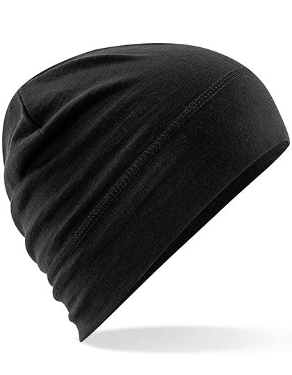 Merino Beanie in Black, Größe One Size
