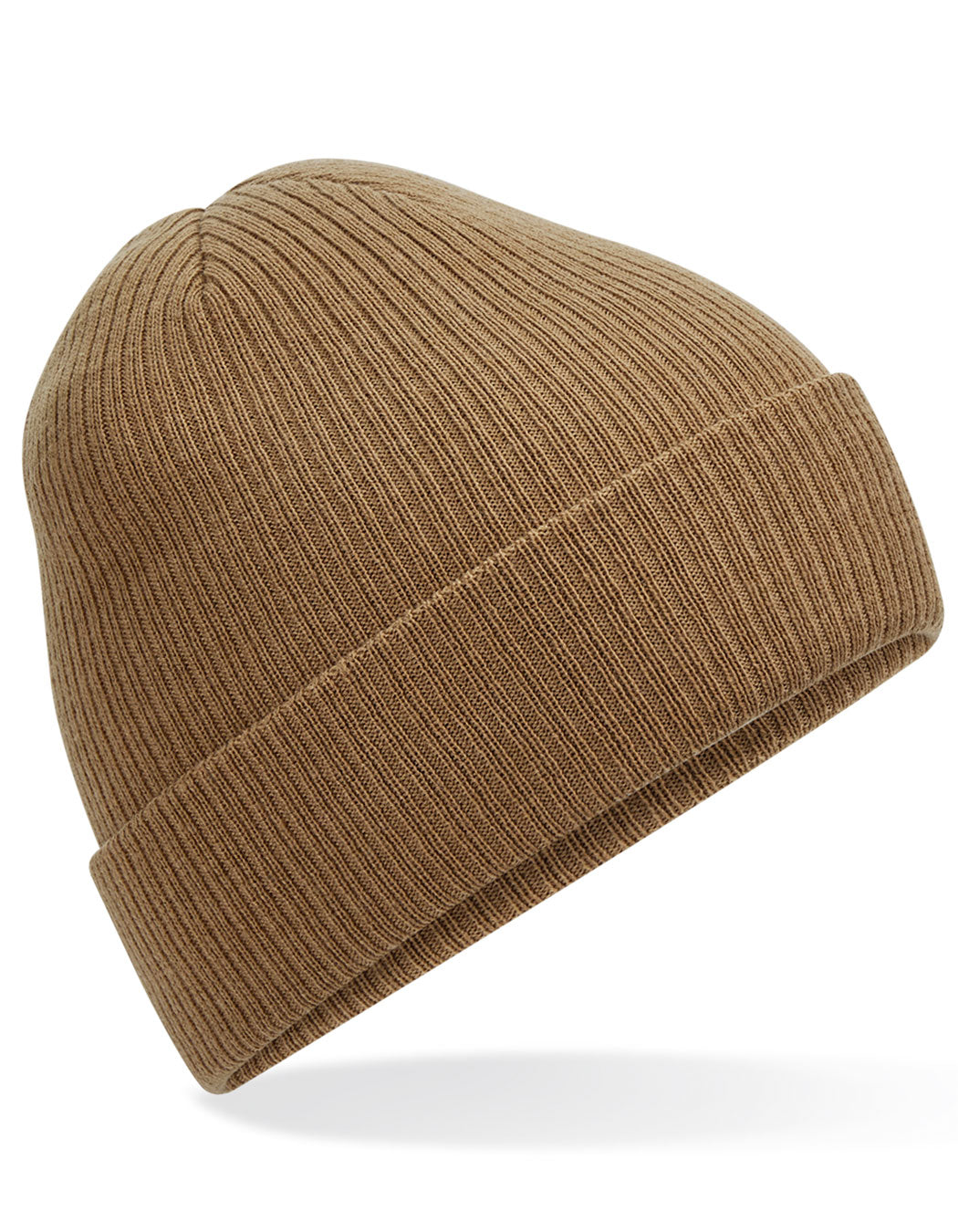 Polylana® Ribbed Beanie in Biscuit, Größe One Size