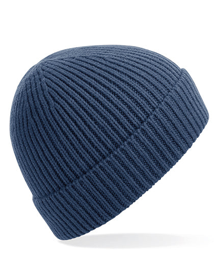 Engineered Knit Ribbed Beanie in Steel Blue, Größe One Size