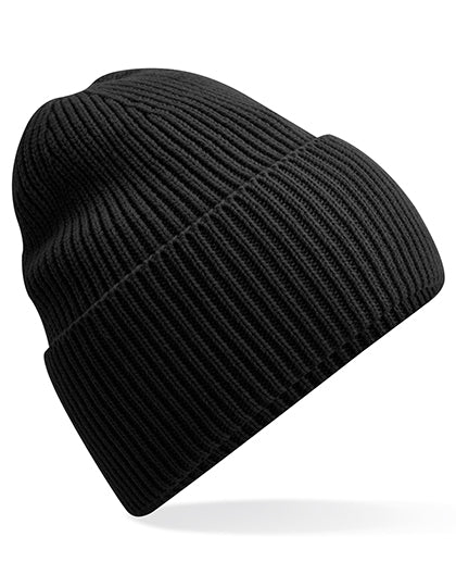 Oversized Cuffed Beanie in Black, Größe One Size