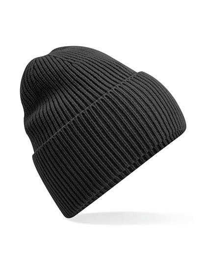 Oversized Cuffed Beanie in Charcoal, Größe One Size