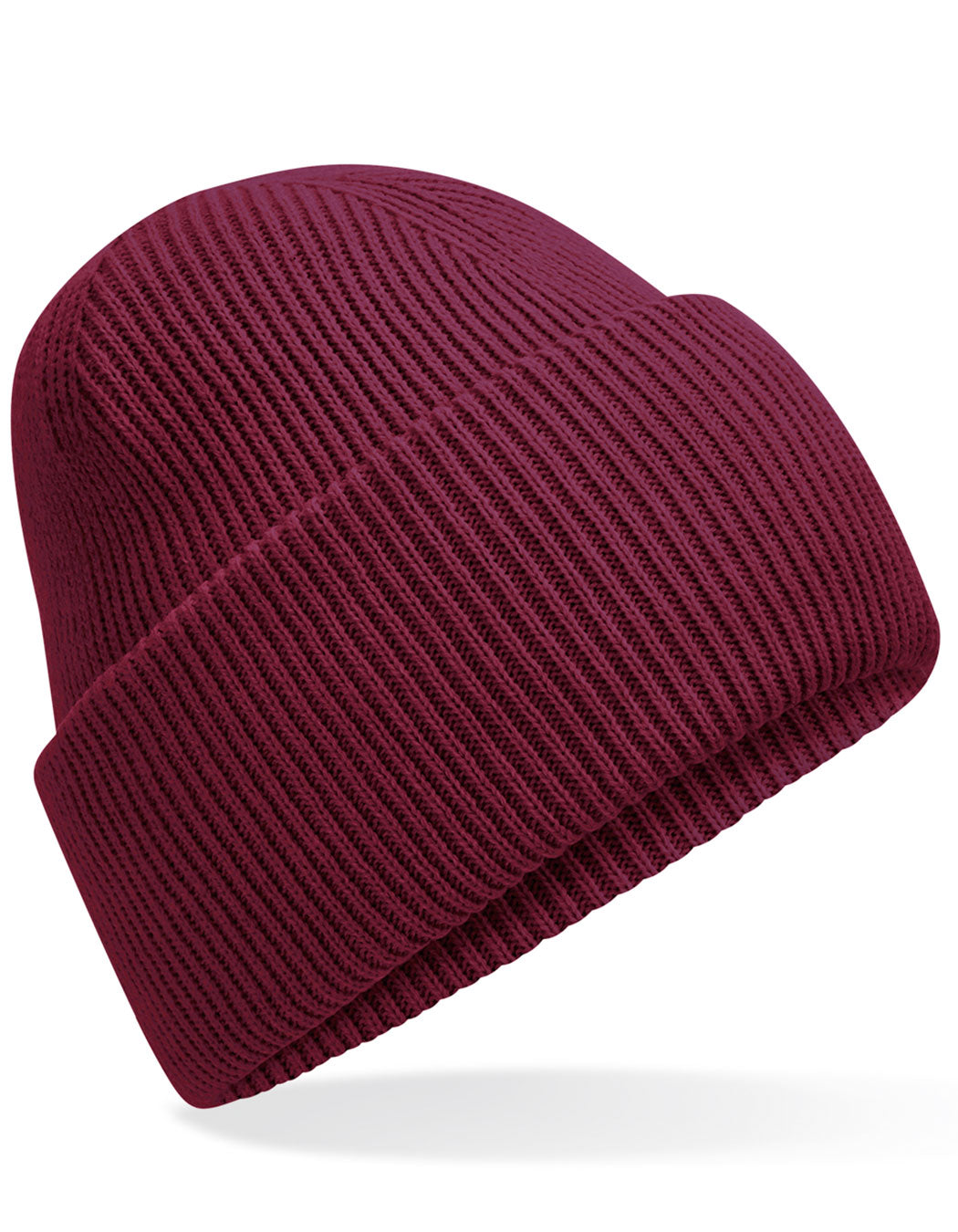 Classic Engineered Deep Cuffed Beanie in Burgundy, Größe One Size