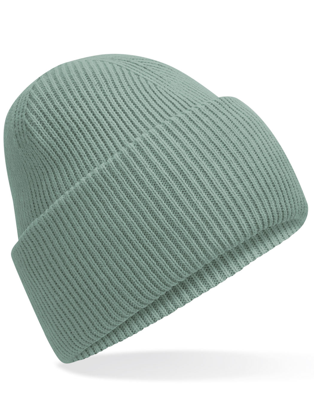 Classic Engineered Deep Cuffed Beanie in Dusty Green, Größe One Size